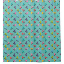 Rollend Schaats Skating Pattern Shower Curtain