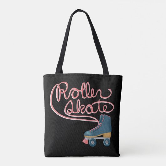 Rollend schaats tote bag (Achterkant)