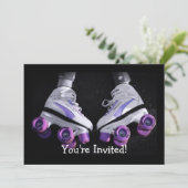 Rollend Schaats-Uitnodiging Kaart (Staand voorkant)