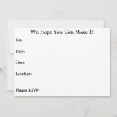 Rollend Schaats-Uitnodiging Kaart (Achterkant)