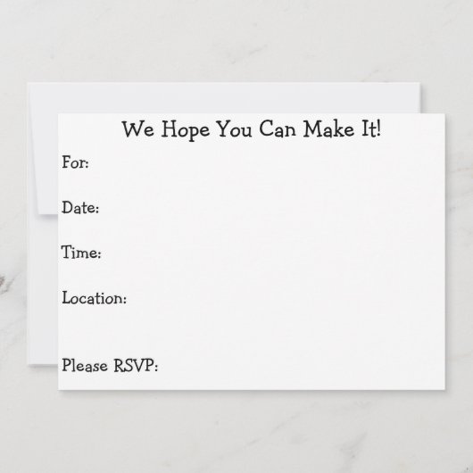 Rollend Schaats-Uitnodiging Kaart (Achterkant)