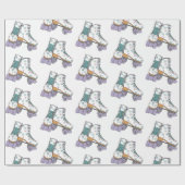 Rollend Schaats — Verpakkingspapier Cadeaupapier (Vlak)