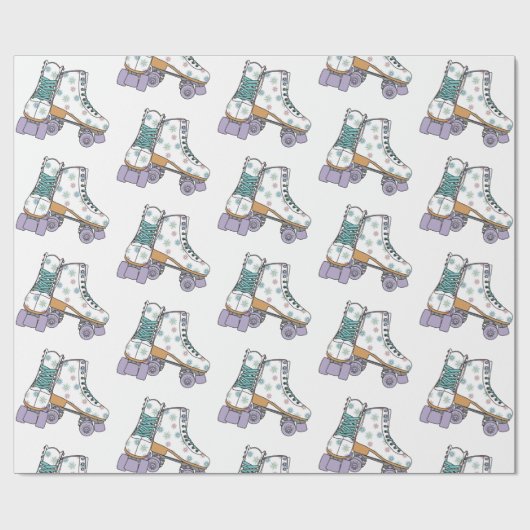 Rollend Schaats — Verpakkingspapier Cadeaupapier (Vlak)