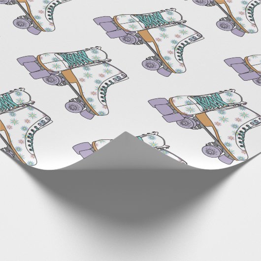 Rollend Schaats — Verpakkingspapier Cadeaupapier (Hoek)