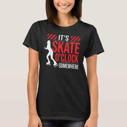 Rollend Schaats voor rolschaatsen T-shirt (Voorkant)