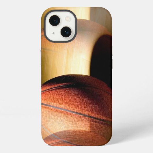 Rollende basketbal iPhone hoesje (Achterkant)