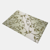 Rollende bladeren in olijf deurmat (Schuin)