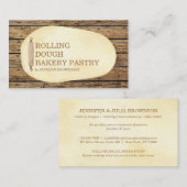 Rollende Deeg Houten Snijplank Bakkerij Cake Visitekaartje (Voorkant / Achterkant)