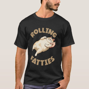Rollende dikzakken Grappige kat Kattenbezitter Kat T-shirt