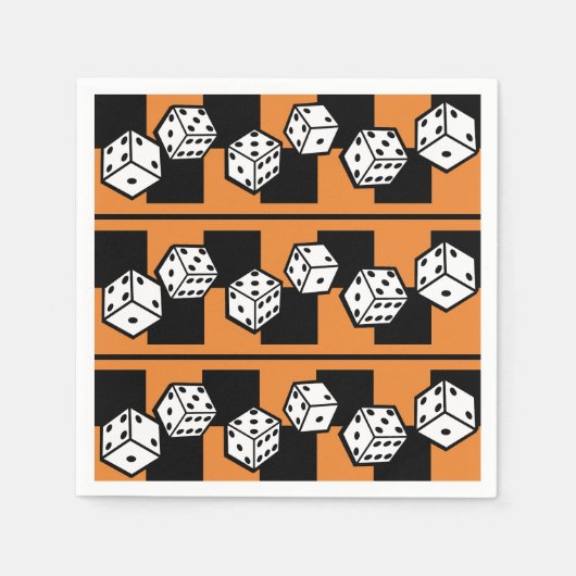 Rollende dobbelstenen voor bordspel thema, Bunco,  Servet (Voorkant)