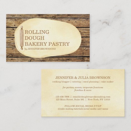 Rollende droogtrommel visitekaartje (Voorkant / Achterkant)