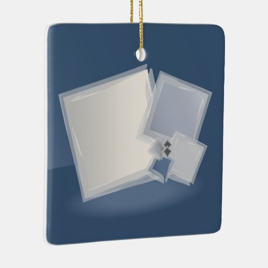 Rollende Fibonacci-vierkanten Keramisch Ornament (Rechts)