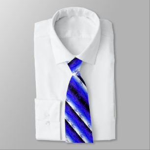 Rollende golven blauwe streep trendy elegant stropdas