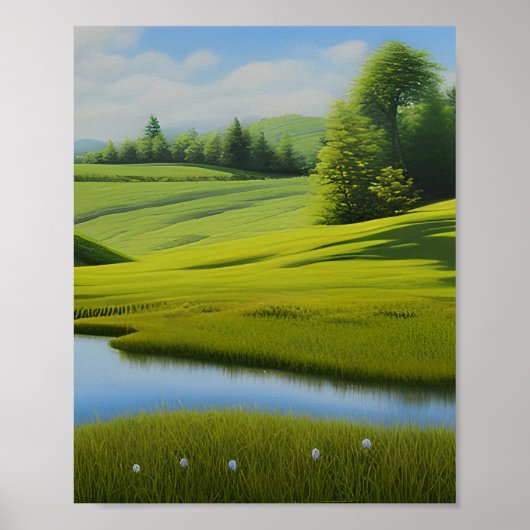 Rollende Groene Heuvels Poster (Voorkant)