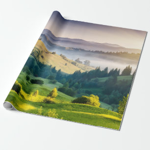 Rollende heuvels landschappelijke natuurfoto cadeaupapier