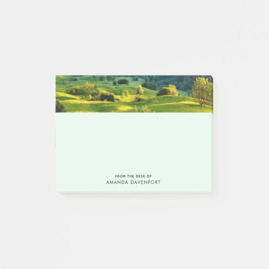 Rollende heuvels landschappelijke natuurfoto post-it® notes (Voorkant)