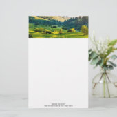 Rollende heuvels natuurfoto briefpapier (Staand voorkant)