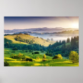 Rollende Heuvels Schitterend Natuur Foto Poster (Voorkant)
