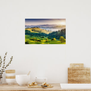 Rollende Heuvels Schitterend Natuur Foto Poster