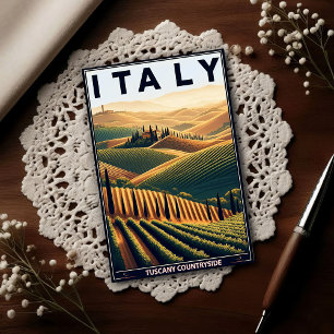 Rollende heuvels van Toscane – Reis naar het verle Briefkaart