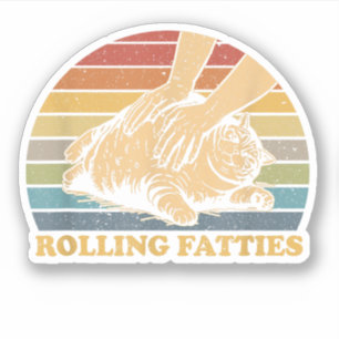 Rollende katten zijn grappig sticker