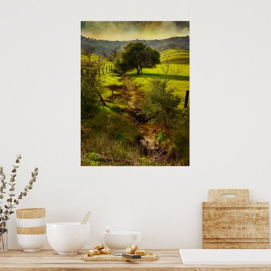 Rollende Oaks Afdrukken Poster (Keuken)