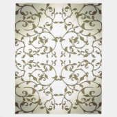 Rollende olijfbladeren fleece deken (Voorkant)