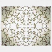 Rollende olijfbladeren fleece deken (Voorkant (Horizontaal))