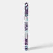 Rollende Paarse witte spiraalgrens Case-Mate iPhone Case (Achterkant / Rechts)