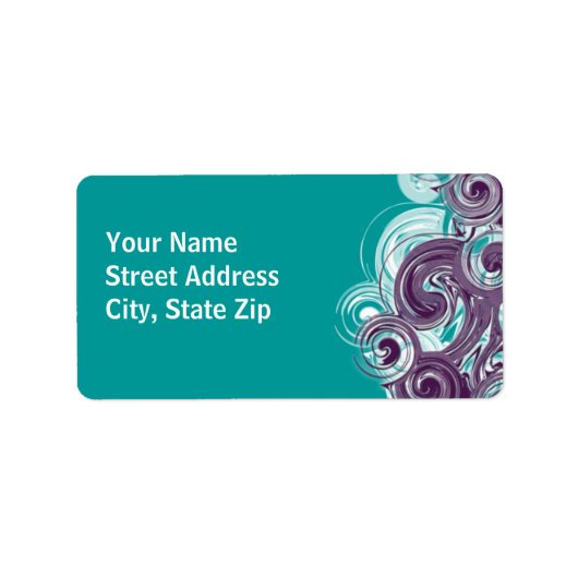 Rollende Paarse zijkant Etiket (Voorkant)