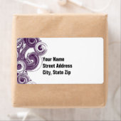 Rollende Paarse zijkant Etiket (Insitu)