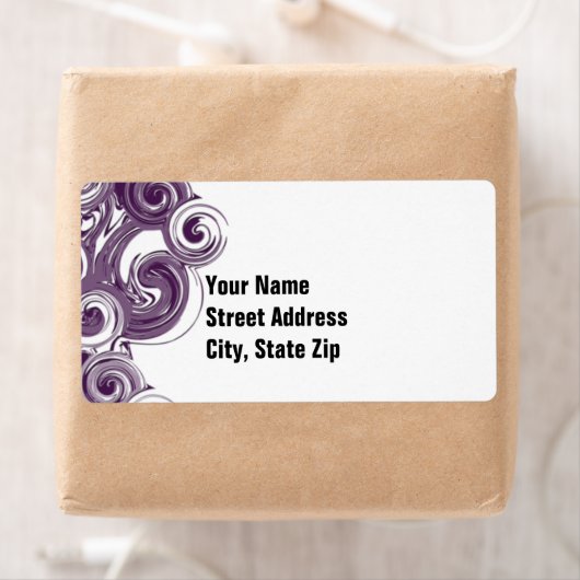 Rollende Paarse zijkant Etiket (Insitu)