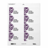 Rollende Paarse zijkant Etiket (Full Sheet)