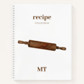 rollende pop in Recipe Cookbook Monogram Notitieboek (Voorkant)