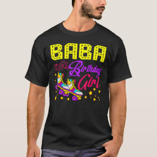 Rollende Schaatsen Skater Baba of the Birthday T-shirt