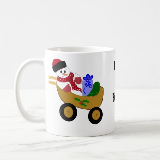 Rollende Sneeuwman Koffiemok (Links)