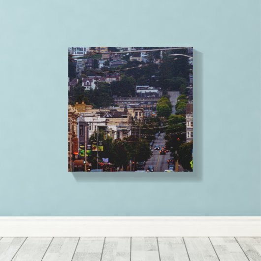 Rollende Stad Canvas Afdruk (Insitu (Houten vloer))