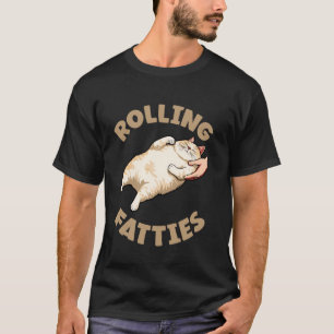 Rollende Vette Dieren Grappige Kat Kleintje Eigena T-shirt