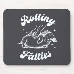 Rollende Vette Honden Dachshund Wiet Wienerse Hond Muismat