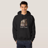 Rollende Vette Kat Meme Lui Harig Kattengelach Gra Hoodie (Voorkant volledig)