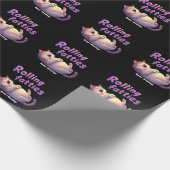 Rollende Vette Katten Kat Meme Grappig & Schattig Cadeaupapier (Hoek)