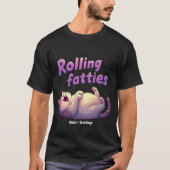 Rollende Vette Katten Kat Meme Grappig & Schattig T-shirt (Voorkant)