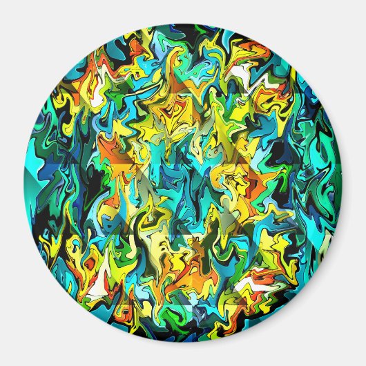 Rollende vlammen en water.... magneet (Voorkant)