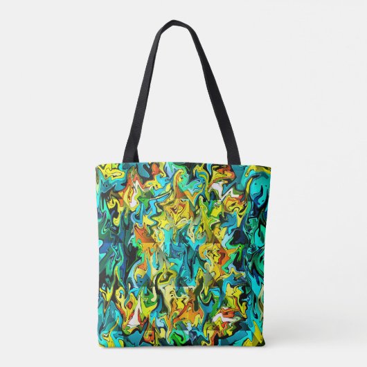Rollende vlammen en water.... tote bag (Achterkant)