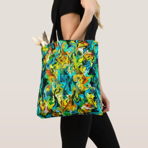 Rollende vlammen en water.... tote bag