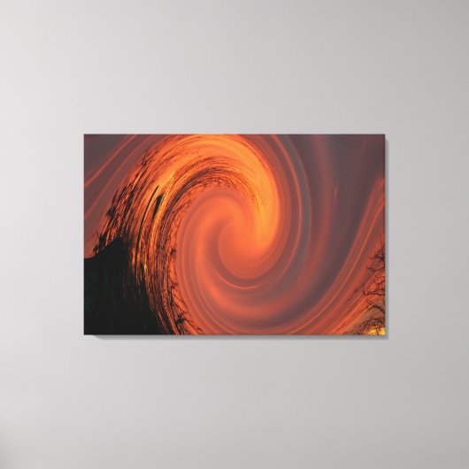 rollende zonsondergang canvas afdruk (Voorkant)