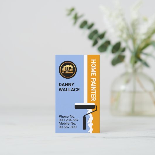 Rollenpenseel Schilderende Wandreparaties Visitekaartje (Staand voorkant)