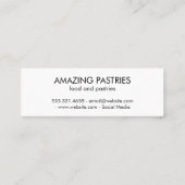 Rollenpinmonogram met strepen mini visitekaartje (Achterkant)