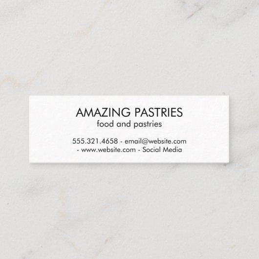 Rollenpinmonogram met strepen mini visitekaartje (Achterkant)