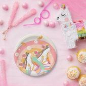 Rollenroterende Schaats roovy Girl Birthday Pa Papieren Bordje (Feest)